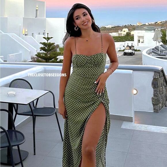 ZARA Blogger Fave Printed Ruched Midi Dress NWT LAST ONE!!! 💚 - Picture 13 of 16